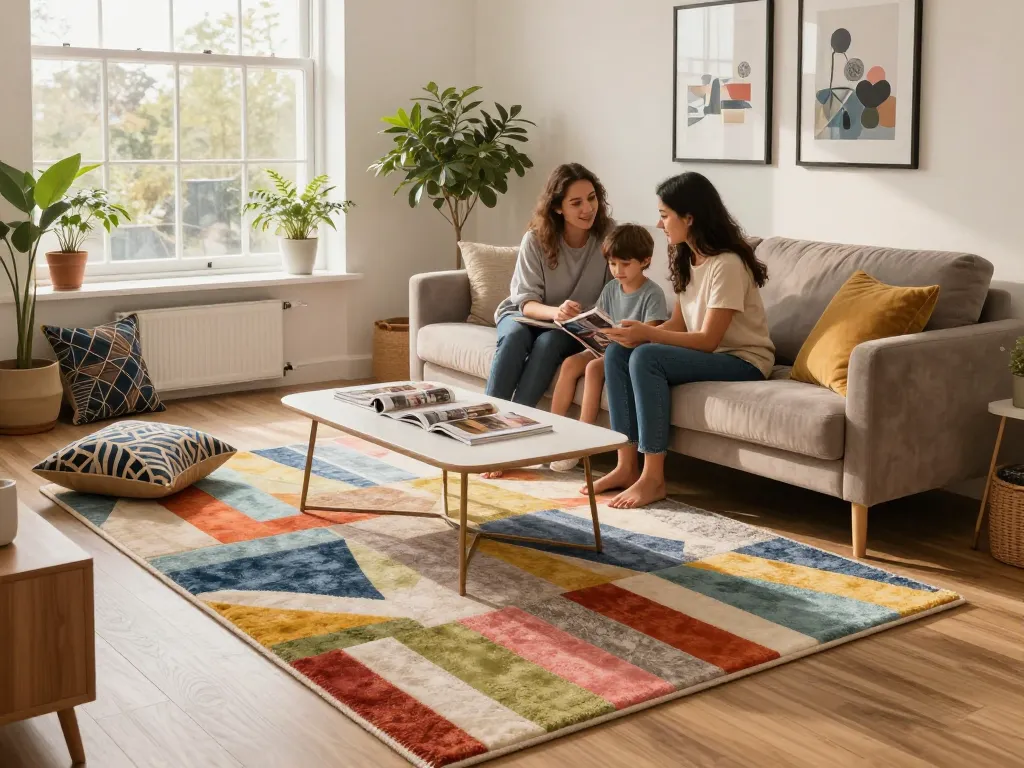 Discover affordable carpets London in a stylish living room setting with a cozy atmosphere.