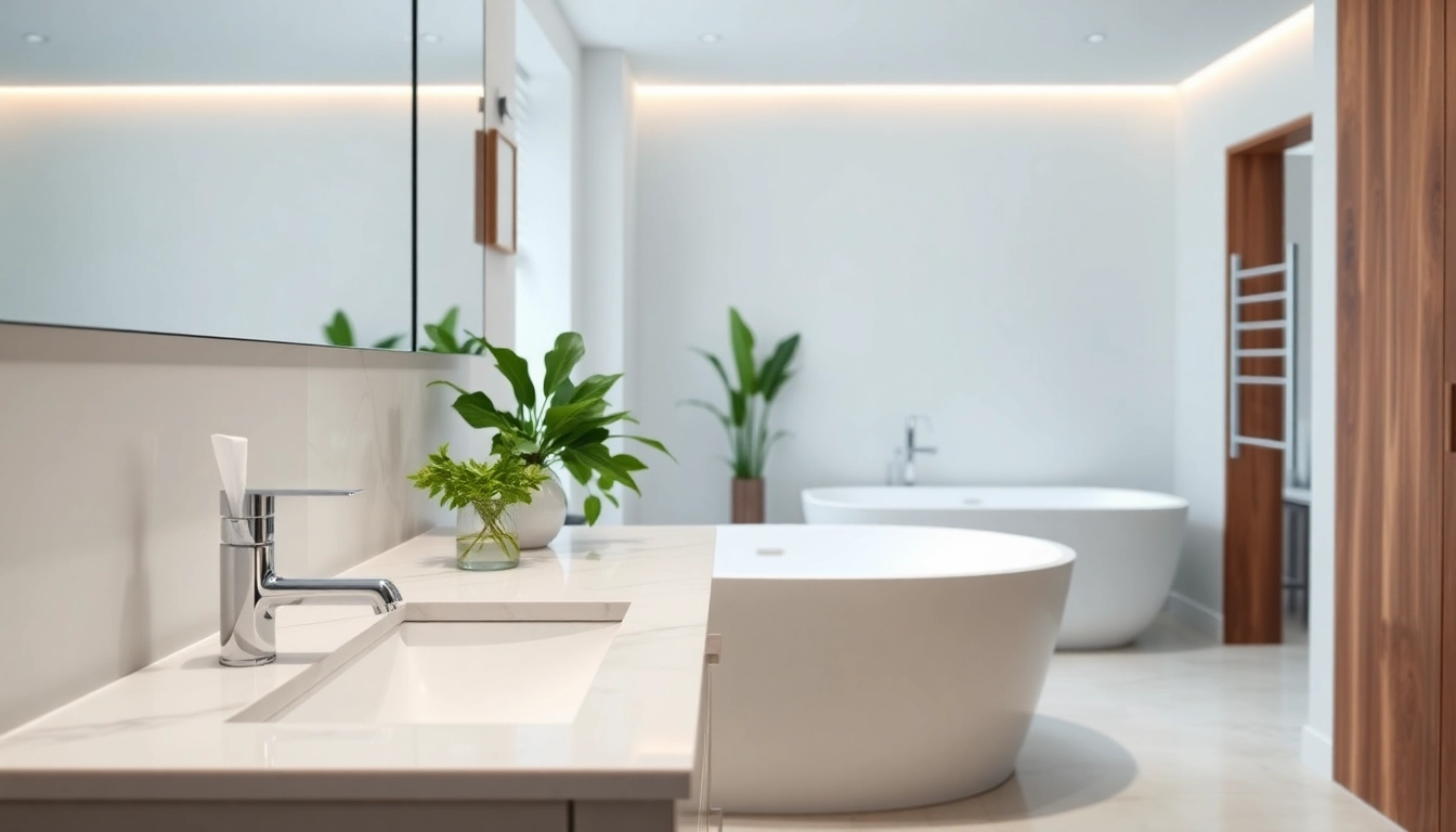 Modern bathroom renovations Manchester featuring a sleek design and inviting atmosphere
