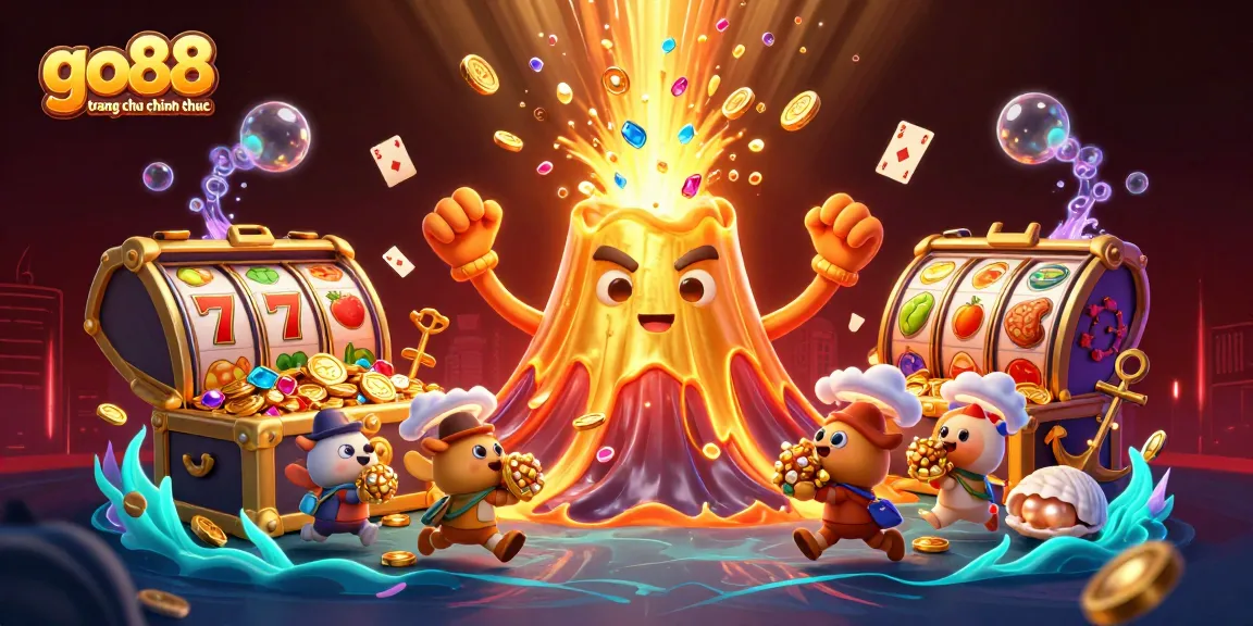 Win big with go88 trang chu chinh thuc at our lively casino illustration with treasures and excitement.
