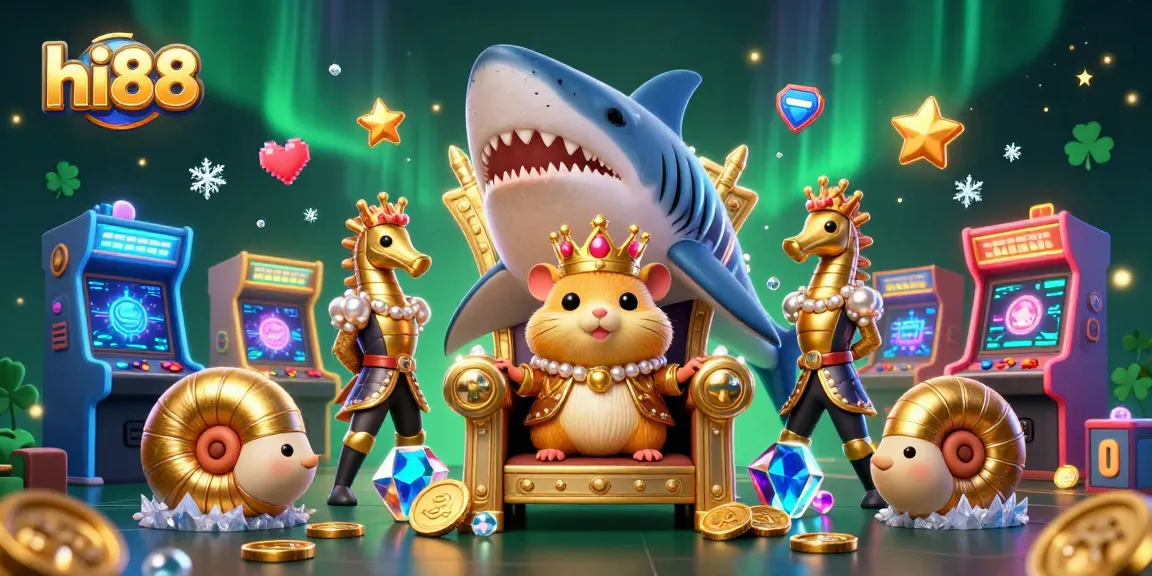 Experience the thrill of betting with hi88 and its vibrant gaming elements, featuring a golden hamster king.