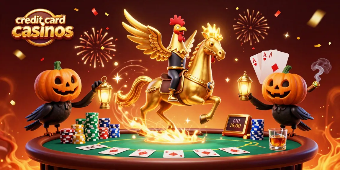 Experience thrilling gameplay at credit card casinos with festive casino action and vibrant characters.