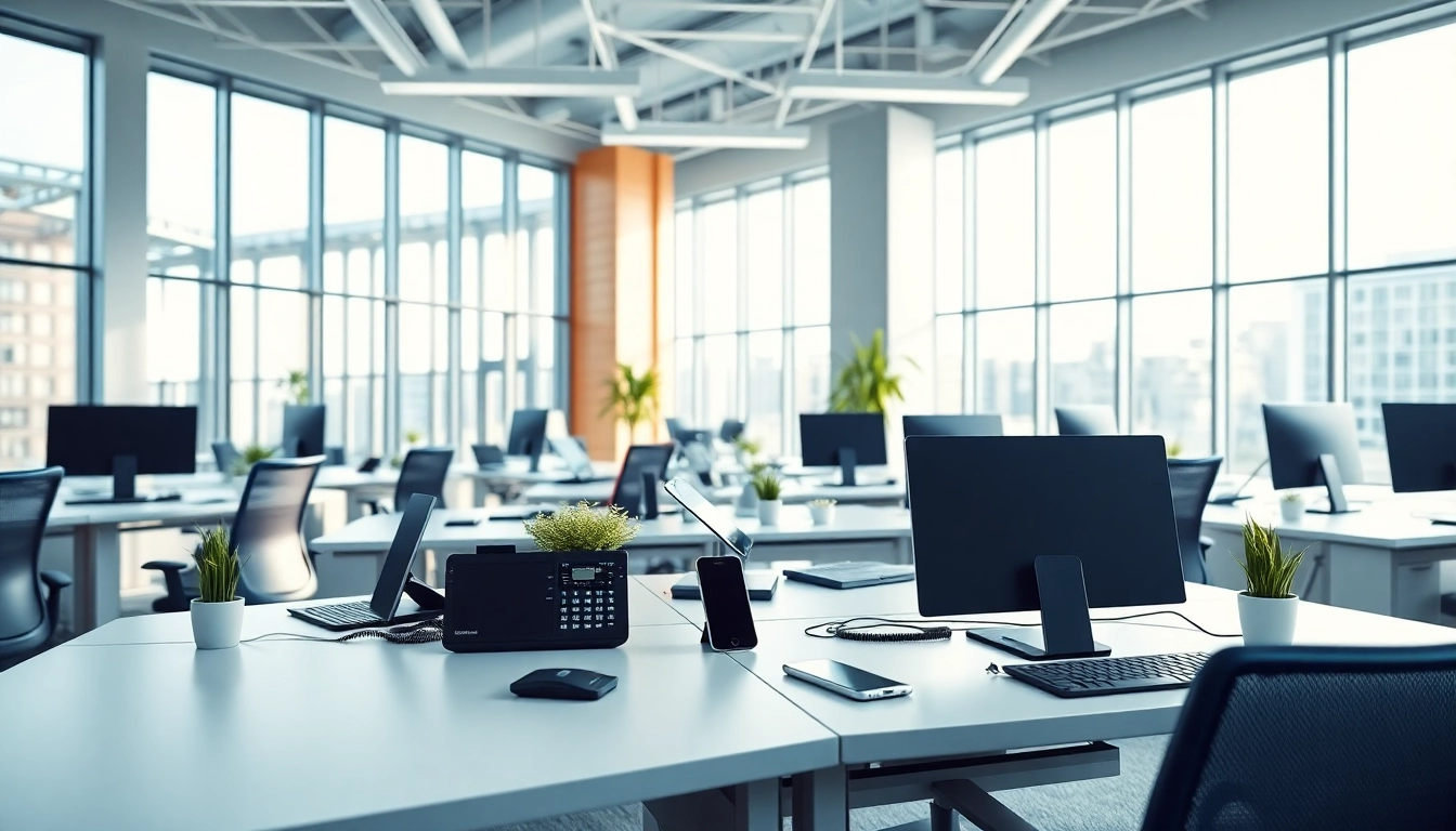 Optimize communication with a small business phone system in a modern office.