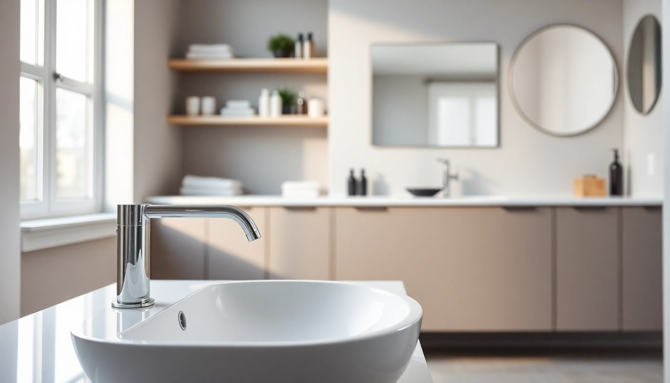Erleben Sie die Ästhetik von sonni sanitär mit modernem Badezimmerdesign und elegante Armaturen.