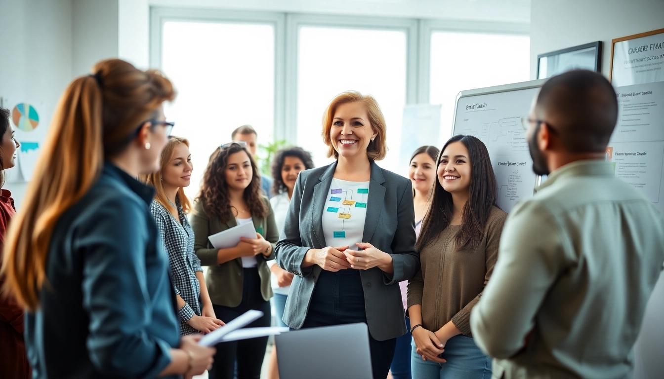 Learn how to find my perfect career path with expert coaching in a vibrant office setting.