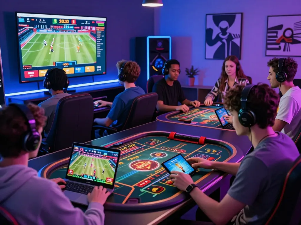 Engaging gaming environment at https://au88bet.it.com/ highlighting players in live casinos and sports betting.