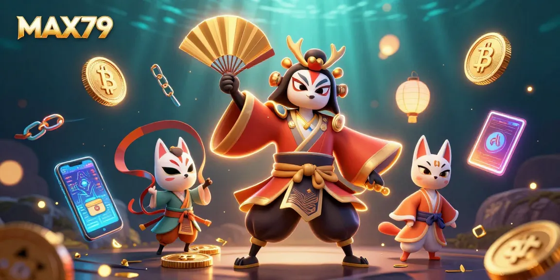 Engage in immersive gaming at MAX79 with vibrant characters and crypto elements seamlessly integrated.