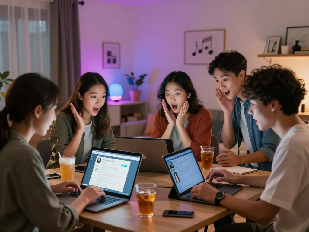 Engaged users enjoying NSFW AI chat experiences from home, showcasing interaction and emotional expression.