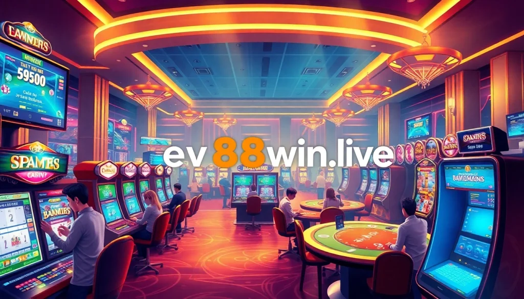 Exciting online gaming experience at ev88win.live featuring luxurious casino atmosphere.