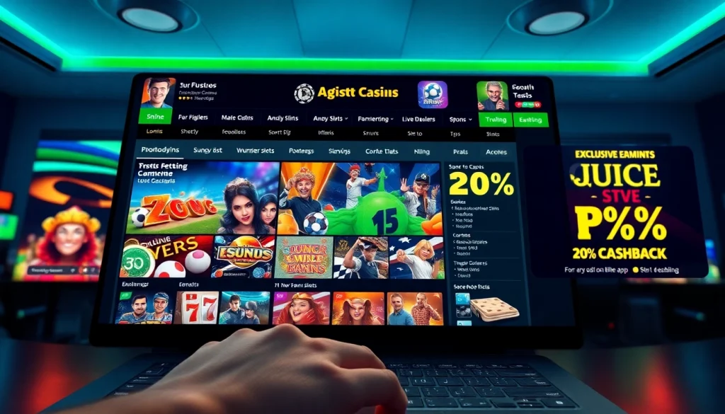 Engaging online betting interface at winvn88.live featuring vibrant casino games and promotions.