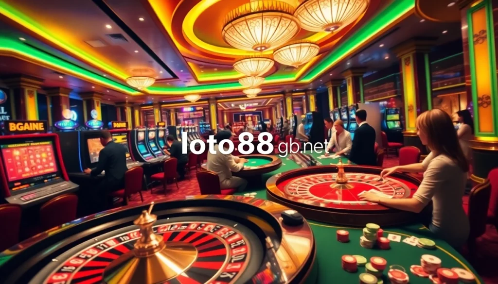 Engage in thrilling gambling action at loto188.gb.net with dynamic casino games and vibrant atmosphere.