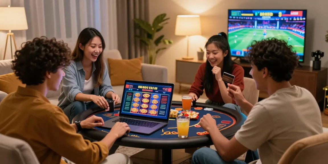 Enjoying games at mastercard casinos with friends in a cozy living room.