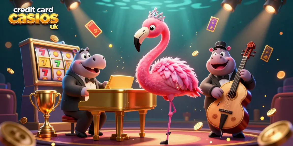 Experience the thrill at credit card casinos UK with vibrant slot games and lively musical characters.