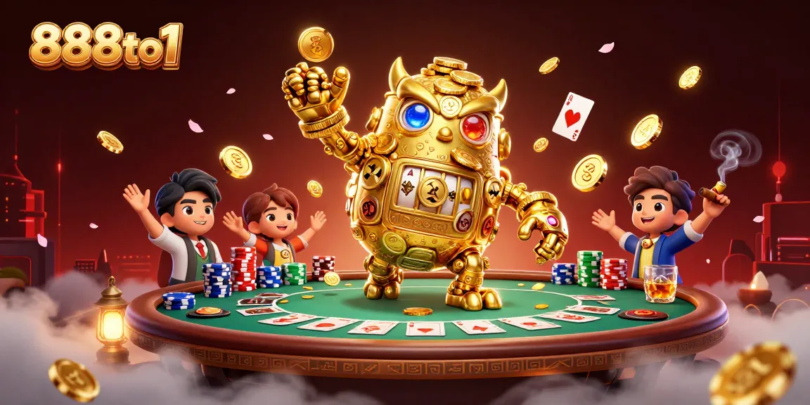 Spin winning slots with 888to1 while enjoying rich gaming elements and vibrant casino atmosphere.